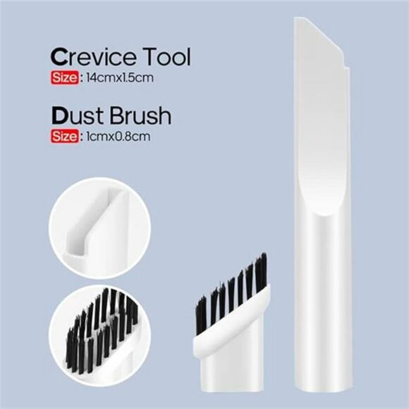 Mini Car Vacuum Cordless Handheld Portable Rechargeable Desk Cleaner White - Picture 5 of 7